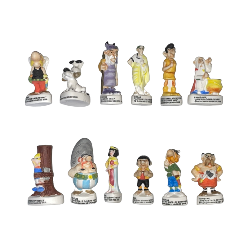 Série complète de 12 fèves Aventures d'Astérix le Gaulois + Hors-séries 2002