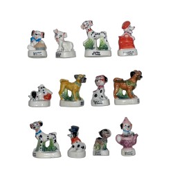 Série complète de 12 fèves Les 102 dalmatiens 2002