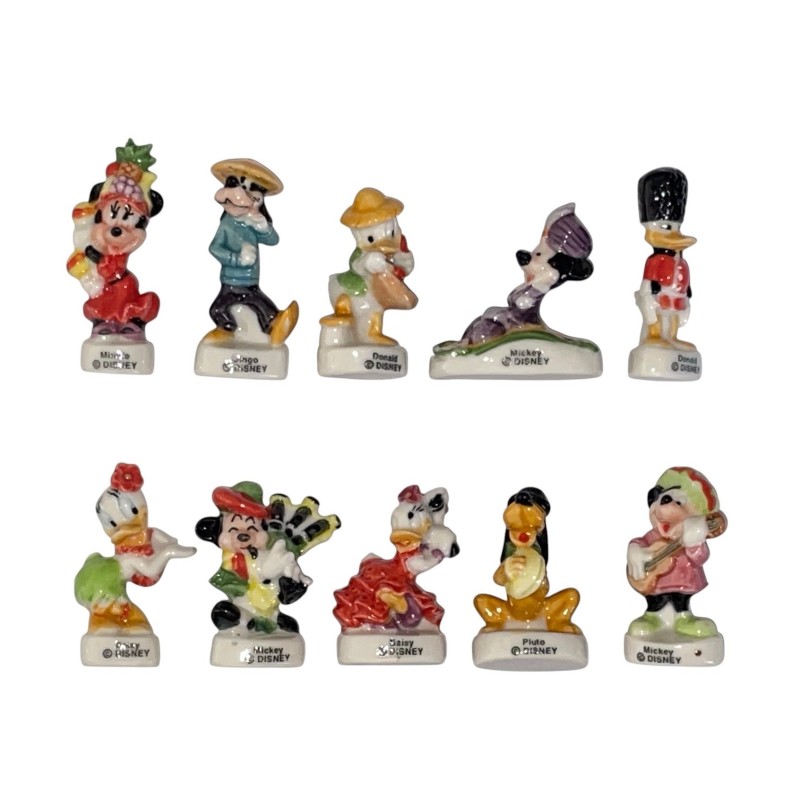Série complète de 10 fèves Tour du monde de Mickey 2002