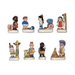 Série complète de 8 fèves Enfants du monde 2002