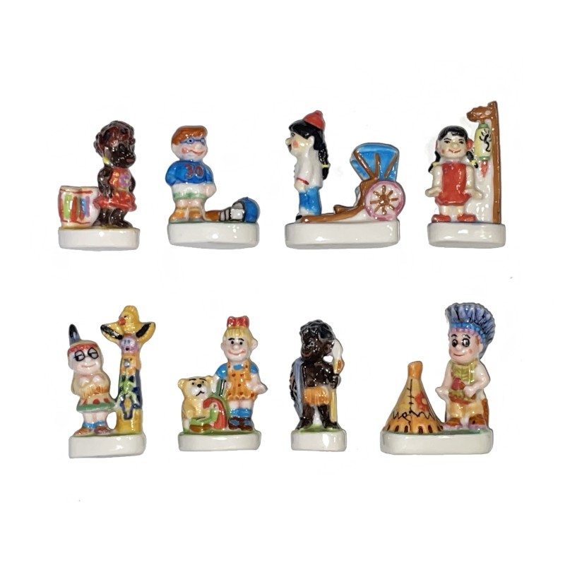 Série complète de 8 fèves Enfants du monde 2002