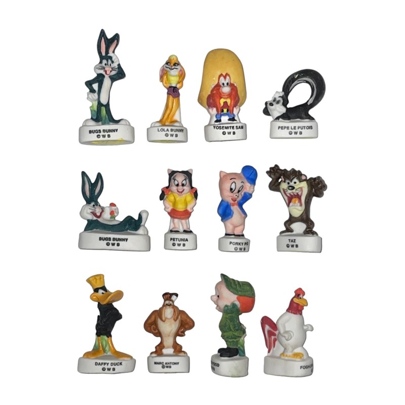 Série complète de 12 fèves Ca cartoon Bugs Bunny 2002