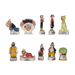 Série complète de 10 fèves Popeye 2002
