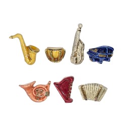 Série complète de 7 fèves Instruments de musique 2002