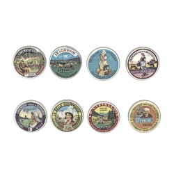 Série complète de 8 fèves Les camemberts 2002