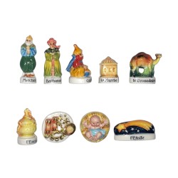Série complète de 9 fèves Les rois mages 2002