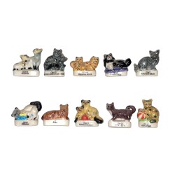 Série complète de 10 fèves La Romainville - A bon chat bon roi 2001