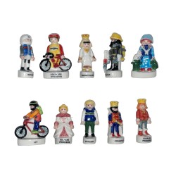 Série complète de 10 fèves Playmobil 2003