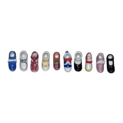 Série complète de 10 fèves Chaussures et chaussons Pré-série 2003