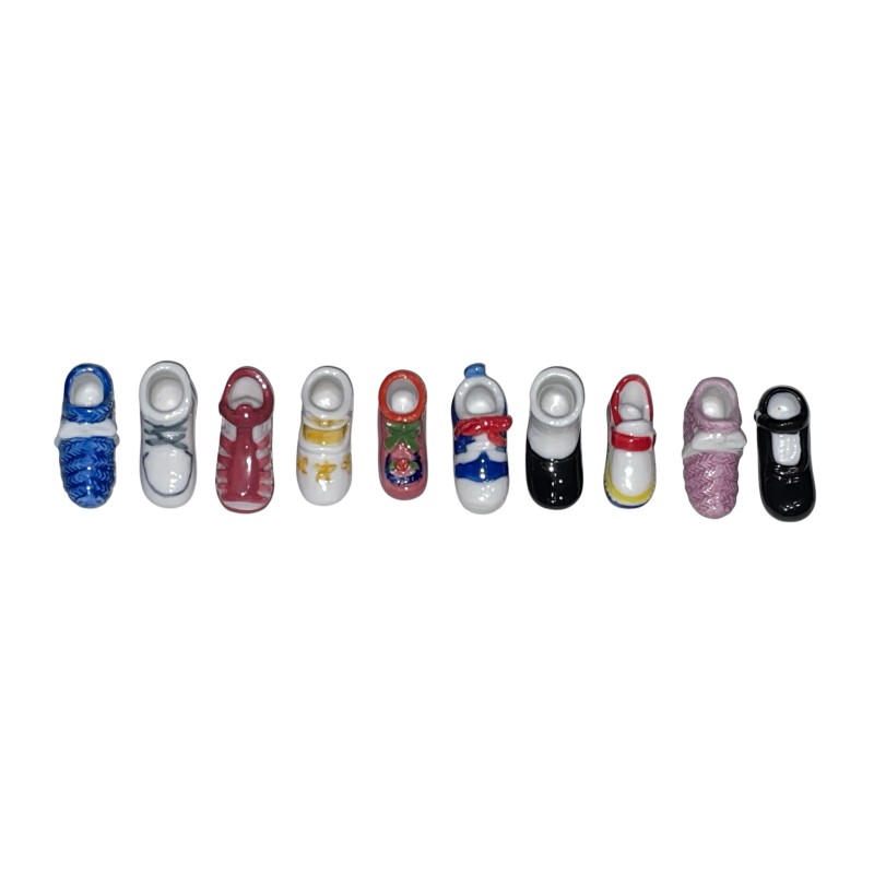 Série complète de 10 fèves Chaussures et chaussons Pré-série 2003