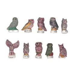 Série complète de 10 fèves Les chouettes II Pré-série 2003