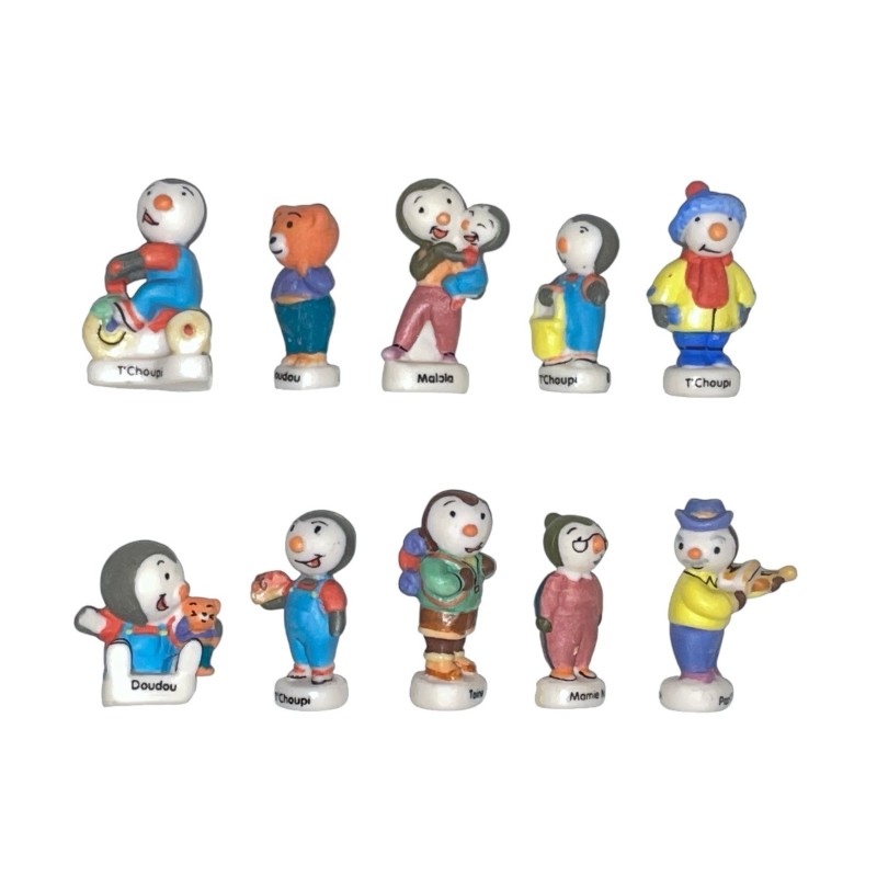 Série complète de 10 fèves T'Choupi 2003