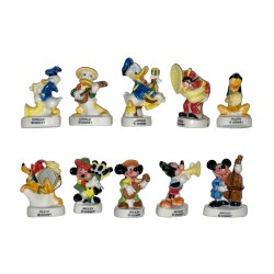 Série complète de 10 fèves L'orchestre de Mickey 2003