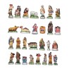 Série complète de 28 fèves Crèche renaissance mat 2003