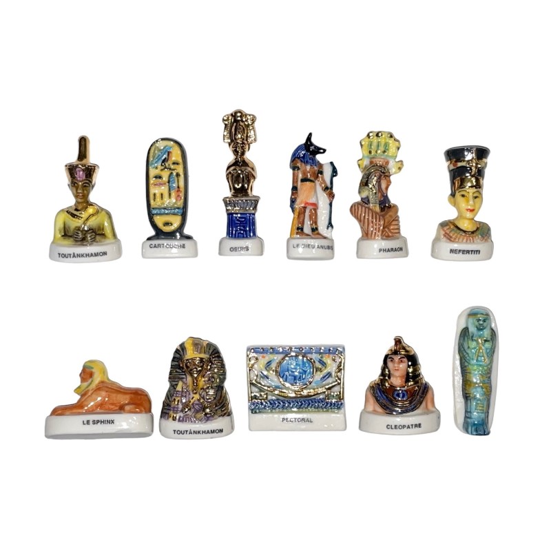 Série complète de 11 fèves Trésors d'Egypte 2003
