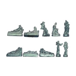 Série complète de 10 fèves Célèbres statues du monde 2003