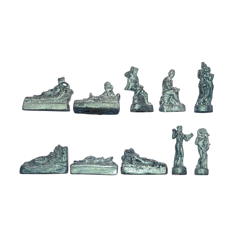 Série complète de 10 fèves Célèbres statues du monde 2003