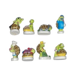 Série complète de 8 fèves Les tortues 2003