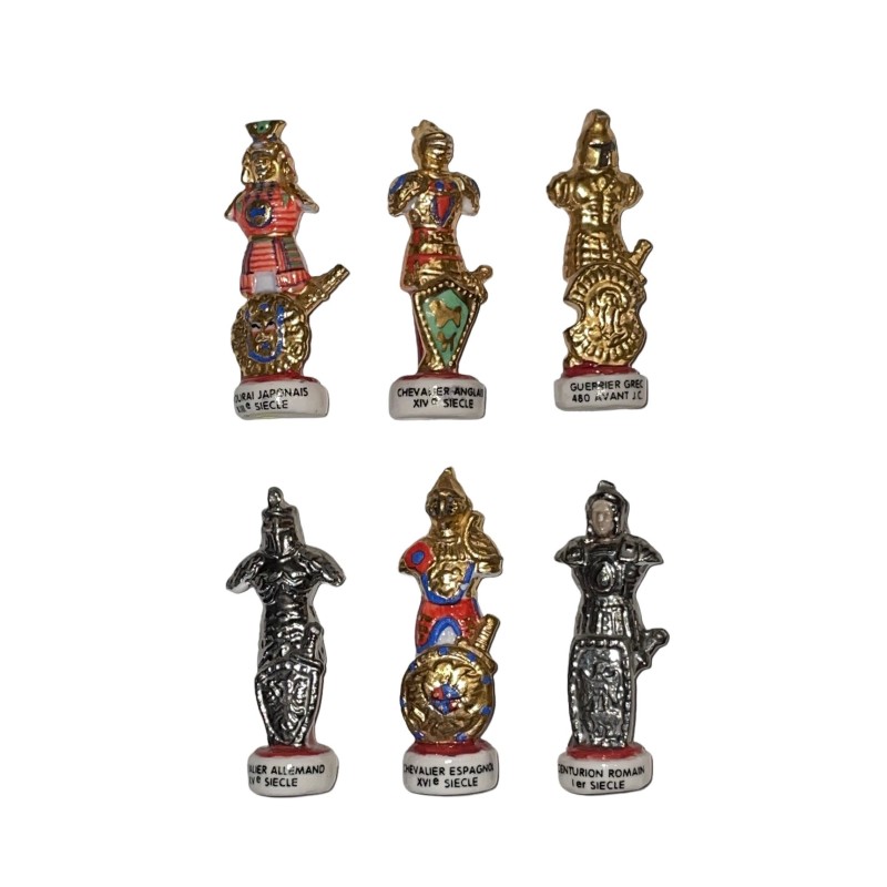 Série complète de 6 fèves Armures d'époque 2003