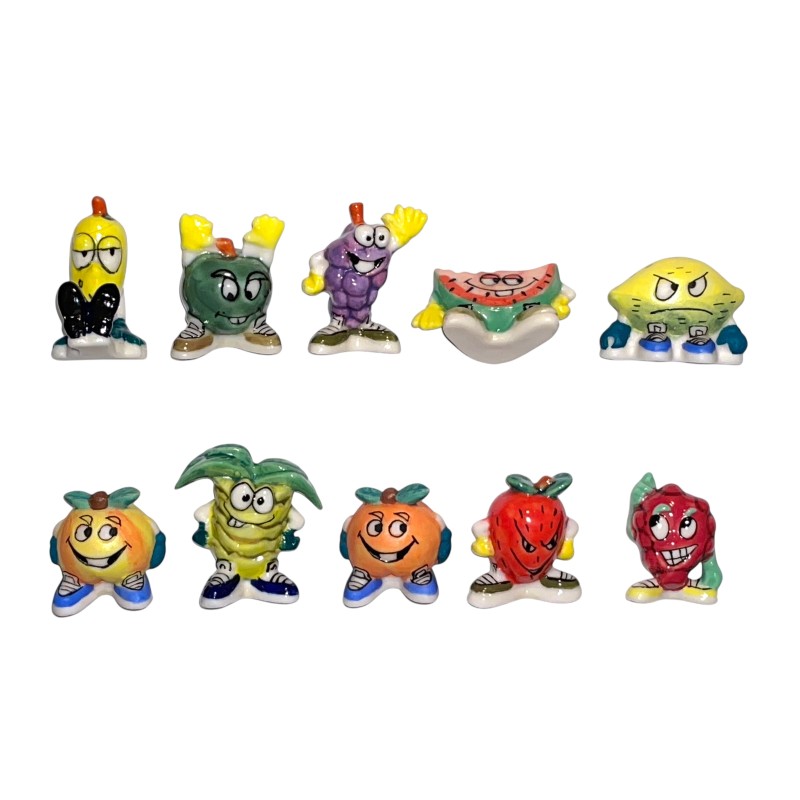 Série complète de 10 fèves Les fruitoon's II 2003
