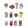Série complète de 12 fèves Les pots à confiture 2003