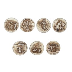 Série complète de 7 fèves Midgard - Le pain en 1900 2003