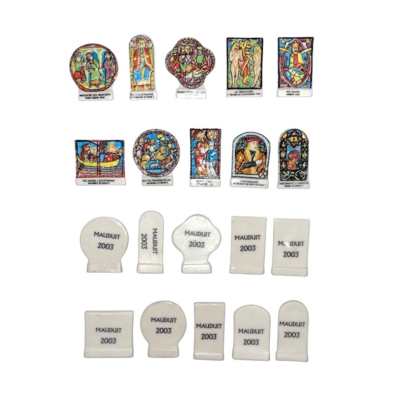 Série complète de 10 fèves Mauduit - Les rois de lumière 2003