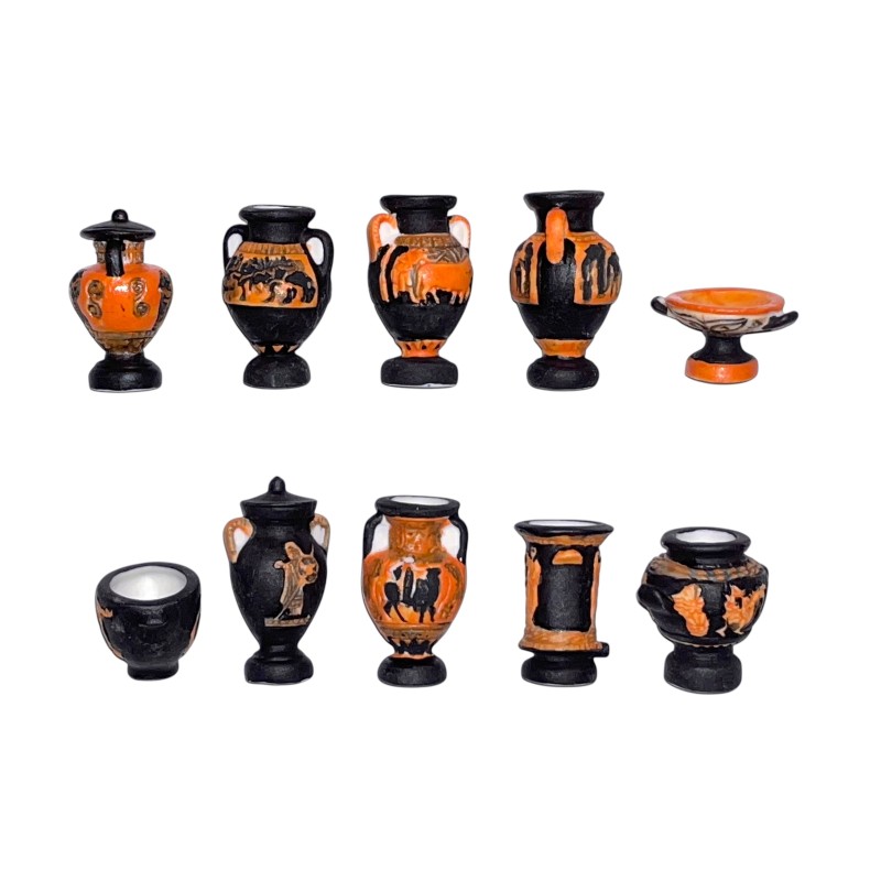 Série complète de 10 fèves Les vases grecs I 2003