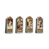 Série complète de 4 fèves Les 4 saisons de Mucha III 2003