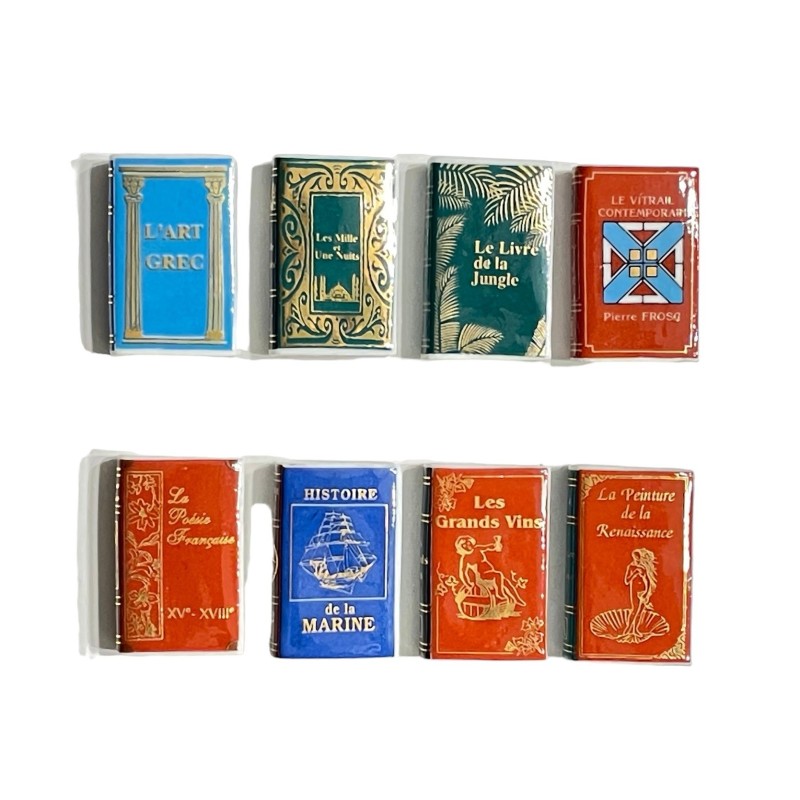 Série complète de 8 fèves Grands livres 2003