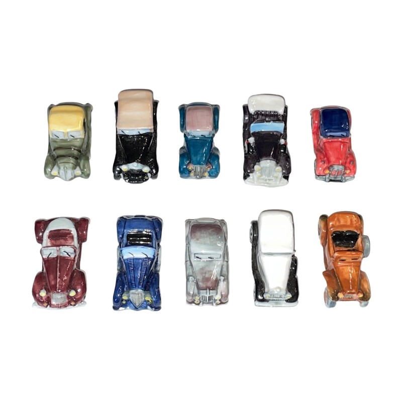 Série complète de 10 fèves Voitures anciennes 2004