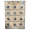 Série complète de 12 fèves Les vieux métiers de tradition 2004