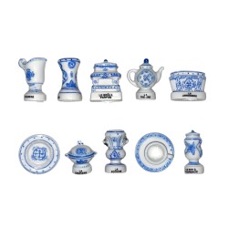 Série complète de 10 fèves Service de porcelaine 2004