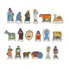 Série complète de 18 fèves Crèche millénium 2004