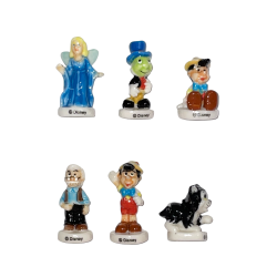 Série complète de 6 fèves Pinocchio 2004
