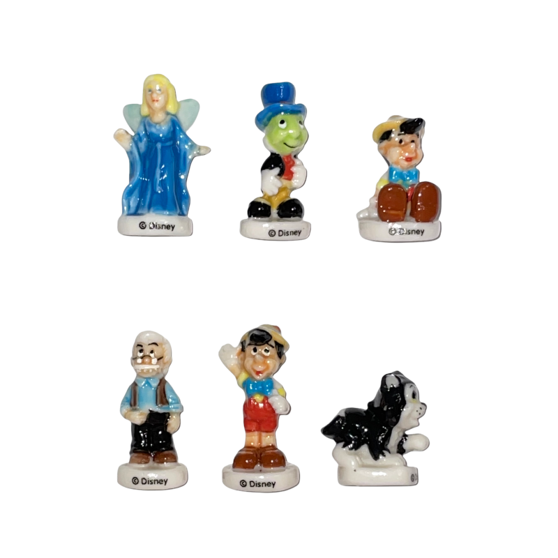 Série complète de 6 fèves Pinocchio 2004
