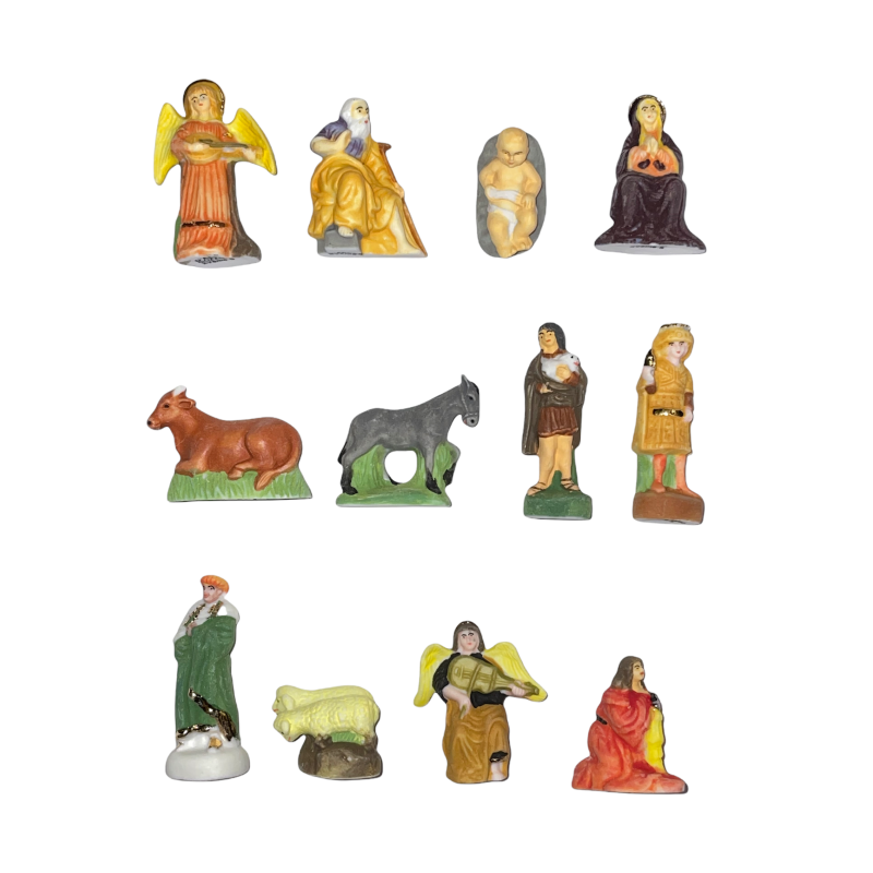 Série complète de 12 fèves Nativité renaissance 2004