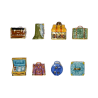 Série complète de 8 fèves Bagages royaux 2004