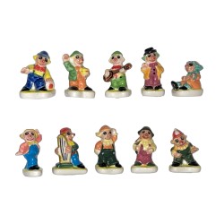 Série complète de 10 fèves Les clowns Pré-série 2005