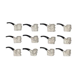 Série complète de 12 fèves Ecume et bruyère les pipes Pré-série 2005