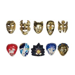 Série complète de 10 fèves Carnaval de Venise 2005