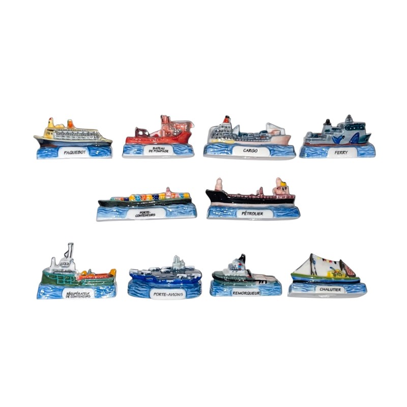 Série complète de 10 fèves Géants des mers 2005