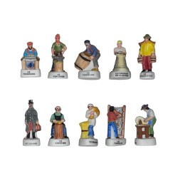 Série complète de 10 fèves Les anciens métiers 2005