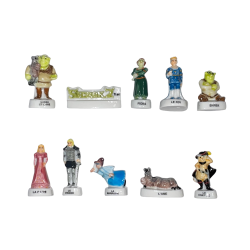 Série complète de 10 fèves Shrek 2 II 2005
