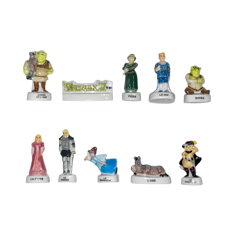 Série complète de 10 fèves Shrek 2 II 2005