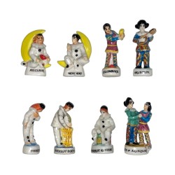 Série complète de 8 fèves Pierrot et ses amis 2005