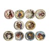 Série complète de 10 fèves Assiettes décoratives 2005