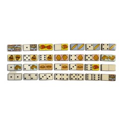 Série complète de 28 fèves Délices de la tour - Dominos boulangerie pâtisserie 2005