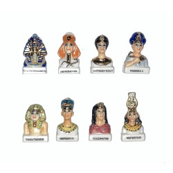 Série complète de 8 fèves Banette - Les mystères de la galette des pharaons 2005