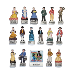 Série complète de 17 fèves Costumes d'Ile-de-France 2005